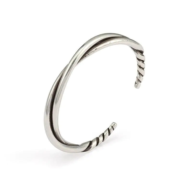 Twist Metal Cuff Bracelet Charm